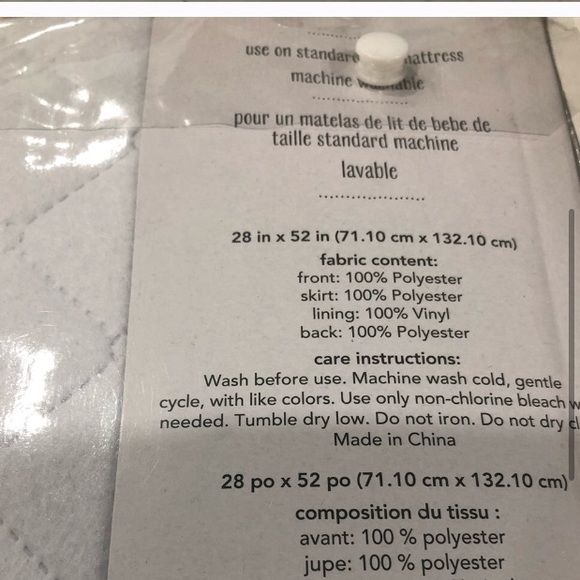 BNWT fitted crib mattress pad - Picture 2 of 4